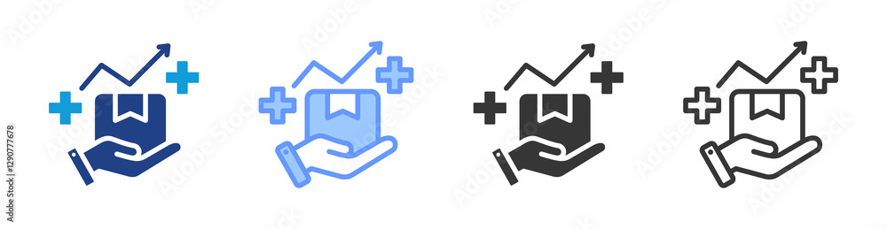 Poster Demand icon set multiple style collection