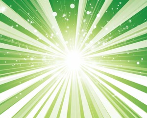 Green Starburst Background. Elegant Design with Abstract Burst and Bright Green Tones