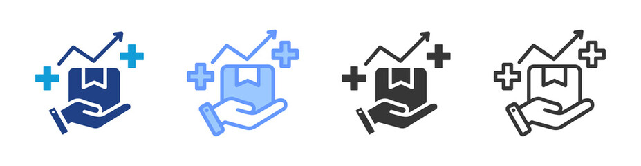 Demand icon set multiple style collection