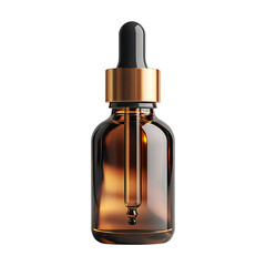 Fototapeta premium Glass dropper bottle mockup isolated on transparent background