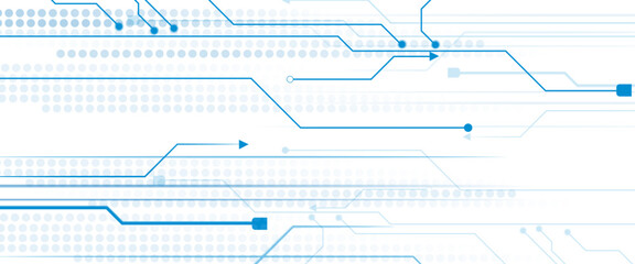 Vectors White and blue Abstract geometric dots and lines connection circuit concept. Hi tech digital connect, communication, High technology concept.
