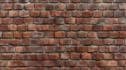 Obraz premium Brick wall texture background for design, vintage rustic pattern of old red bricks, ideal for interior decor, photography, and creative projects.