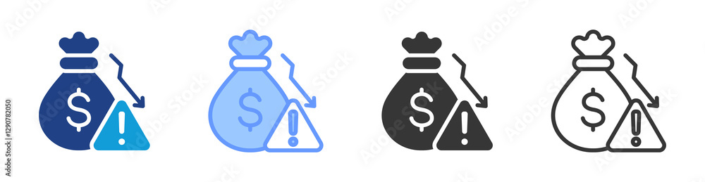 Aufkleber loss icon set multiple style collection