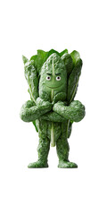 Obraz premium Super Chard The Mighty Green Vegetable Character
