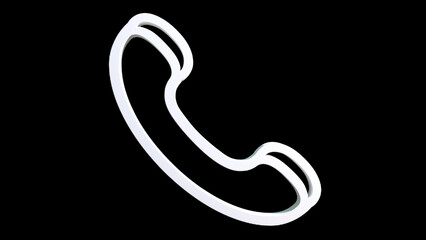 Obraz premium vector illustration of an phone icon 3D