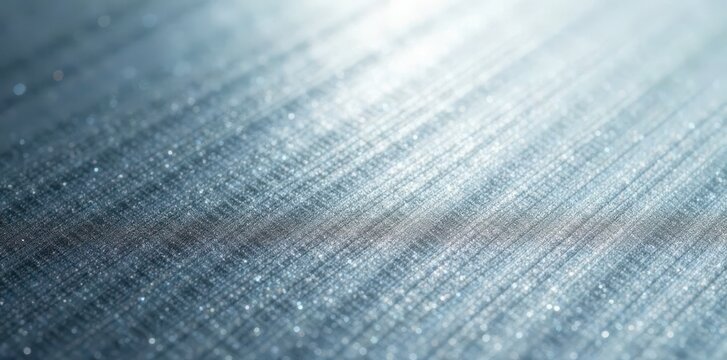 Silver surface with delicate, parallel grooves, creating subtle shimmer, luxury, design