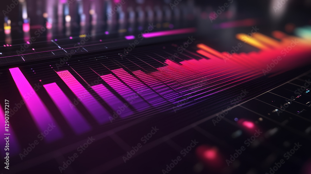 Aufkleber vector digital music equalizer audio waves design template audio signal visualization signal illustr