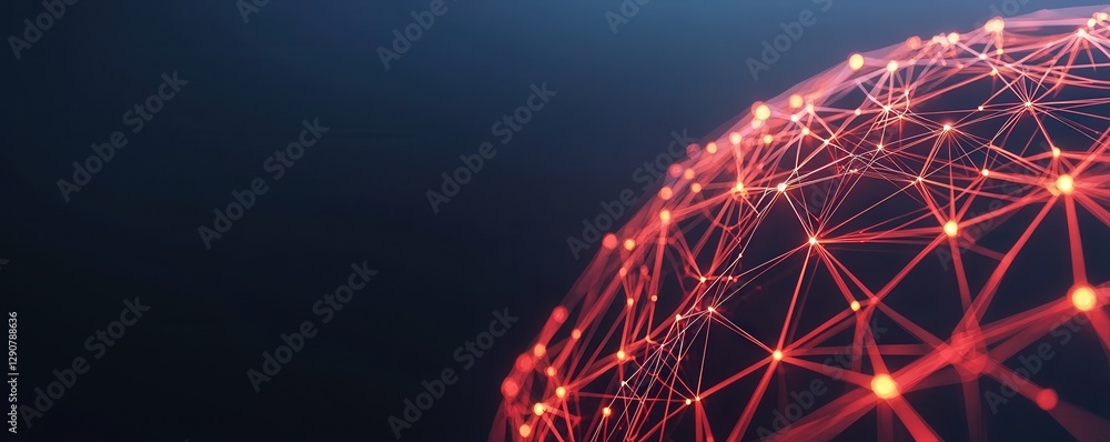 Aufkleber future ready collaboration concept. visual representation of a networked globe with glowing connecti