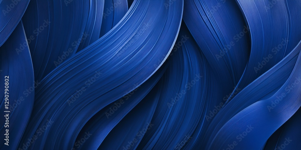 Poster flowing blue elegance abstract backdrop of dynamic, rhythmic waves in a seamless pattern