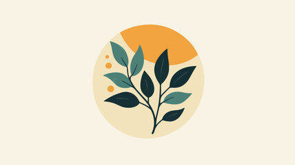 Colorful Floral Pattern with Abstract Flowers and Set of Autumn Leaves on White Background Art & Illustration