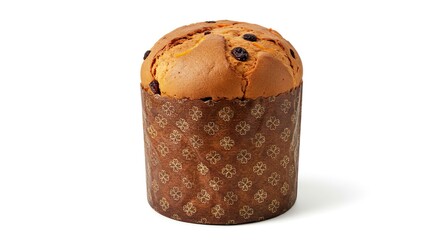 Easter bread, Italian Panettone, a tall, sweet and airy yeast bread filled with candied citrus zest and raisins.