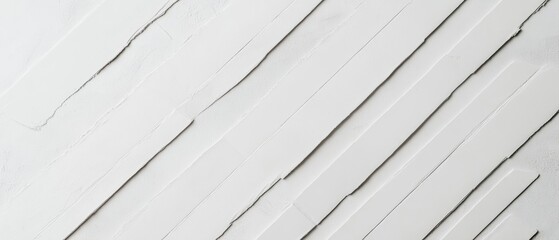 Obraz premium White textured wall with diagonal lines, abstract background for design and presentations, minimalistic aesthetic, surface patterns, modern architecture style.