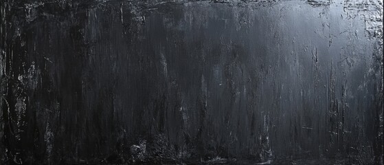 Black textured wall with moisture and scratches, dark background for design, grunge surface, urban aesthetic, perfect for photography and graphic projects.