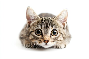 Fototapeta premium Portrait of a cat on a white background