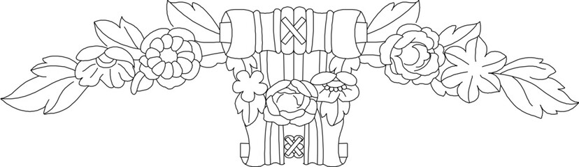 sketch vector illustration silhouette design detail icon logo decoration ornament decoration classic vintage ethnic floral natural  