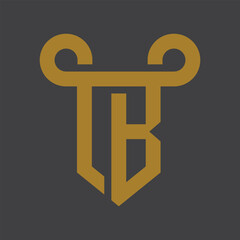 Letter L and B monogram logo. Infinity logo concept for law firm office