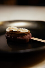 Paleta de chocolate y champiñones