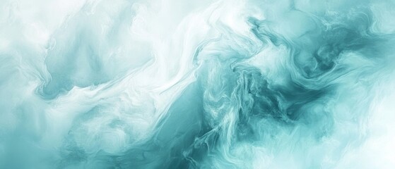 Aqua blue abstract background with swirling patterns, fluid art design, soft textures, and ethereal light. Perfect for modern digital designs and wallpapers.