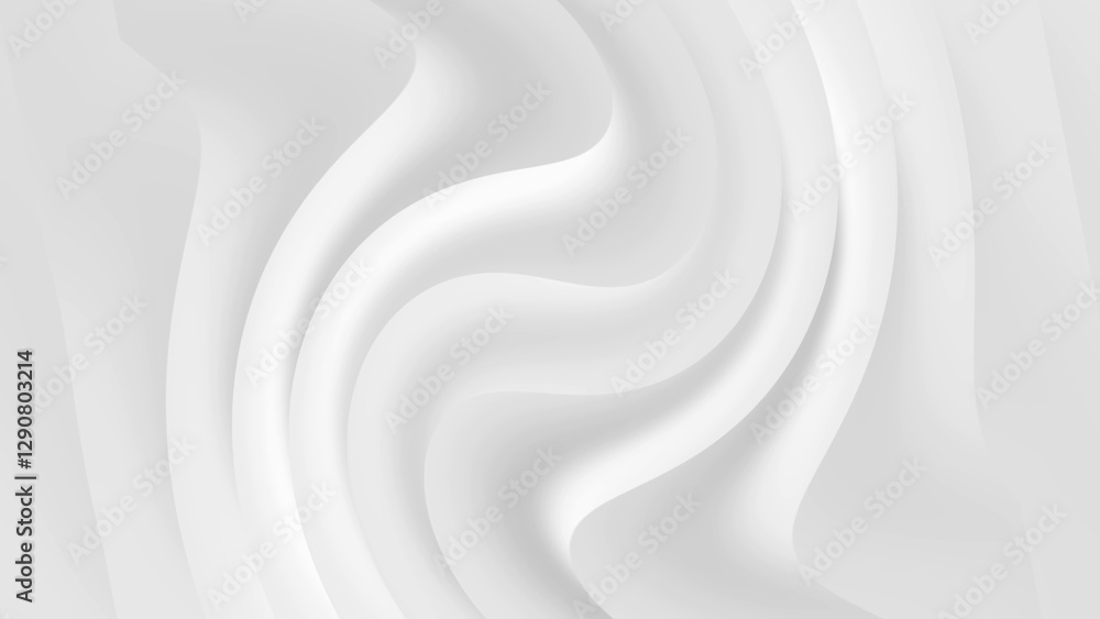 Poster white color wave abstract background animation concept