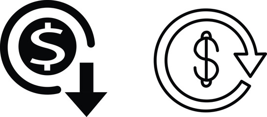 Cost Reduction Icon Financial Savings and Efficiency Symbol