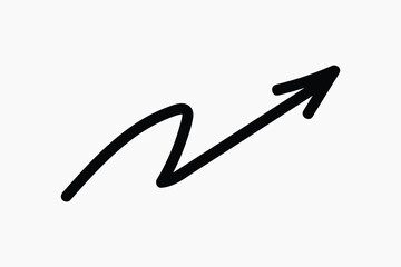 Zigzag arrow line illustration vector