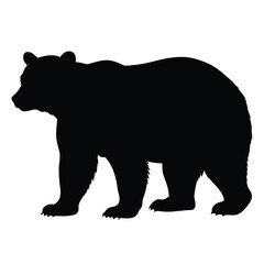 Bear Silhouette Vector Illustration – Bold Wildlife Silhouette Art.