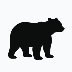 Bear Silhouette Vector Illustration – Bold Wildlife Silhouette Art.