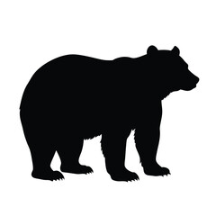 Bear Silhouette Vector Illustration – Bold Wildlife Silhouette Art.