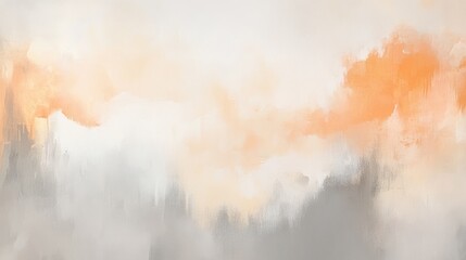 Obraz premium Abstract watercolor background with soft gray and orange hues, ideal for design, branding, or creative projects. Subtle gradient texture for versatile use.