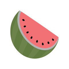 Watermelon Slice Vector Illustration – Fresh Summer Fruit Design.