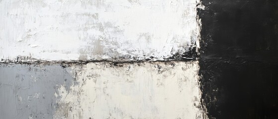 Obraz premium Abstract wall texture in black, white, and gray with a shiny finish, perfect for backgrounds, modern decor, and artistic designs. High-quality surface.