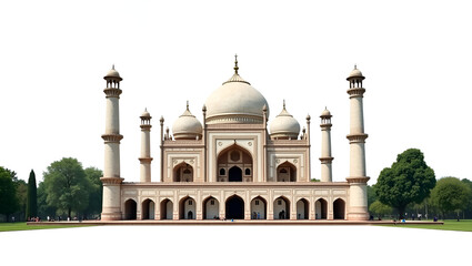 Obraz premium Majestic Architectural Beauty of a Historic Monument – Grand Symmetrical Design with Domes & Minarets.