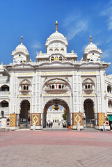 Main Entrance view of Takhat Sachkhand Shri Hazur Abchalnagar Sahib is the main Gurudwara of Nanded, Maharashtra, India.