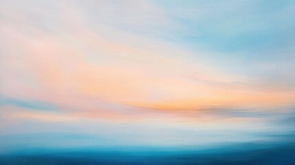 Fototapeta premium Abstract sky background with soft pastel colors, blending shades of blue and peach. Ideal for graphic design, website banners, and artistic projects.