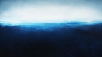 Fototapeta premium Abstract ocean landscape with deep blue and turquoise hues, soft gradient sky, calm water surface, serene background for peaceful themes.