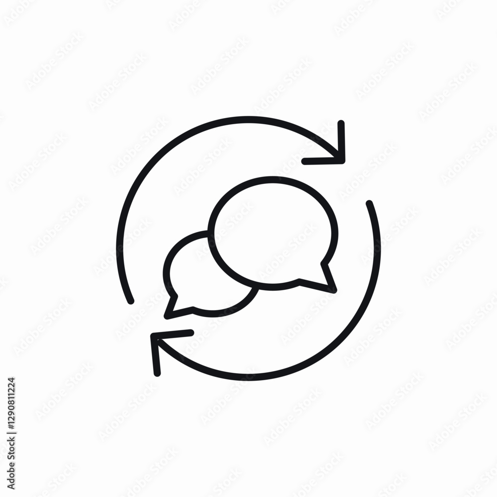 Poster messaging message chat icon vector sign