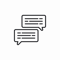 speech bubble Text message conversation icon vector sign