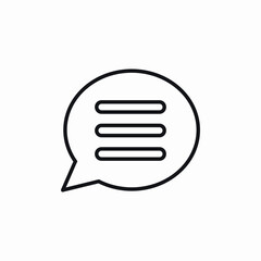 Chat message bubble icon vector sign