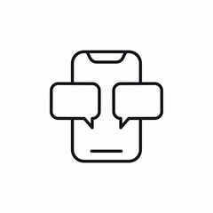 Mobile chat conversation icon vector sign