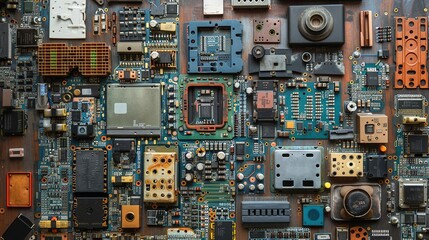 Unveiling the Intricate World within: A Close - up Glimpse of Computer Parts and Circuit Boards
