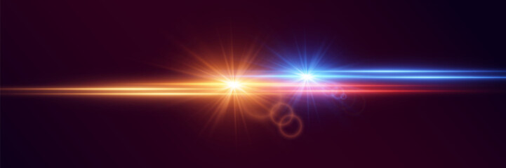 Glare of a light star and lens flare. Vector illustration EPS10