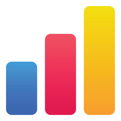Gradient color icon, illustration for Diagram, infographics, graph.