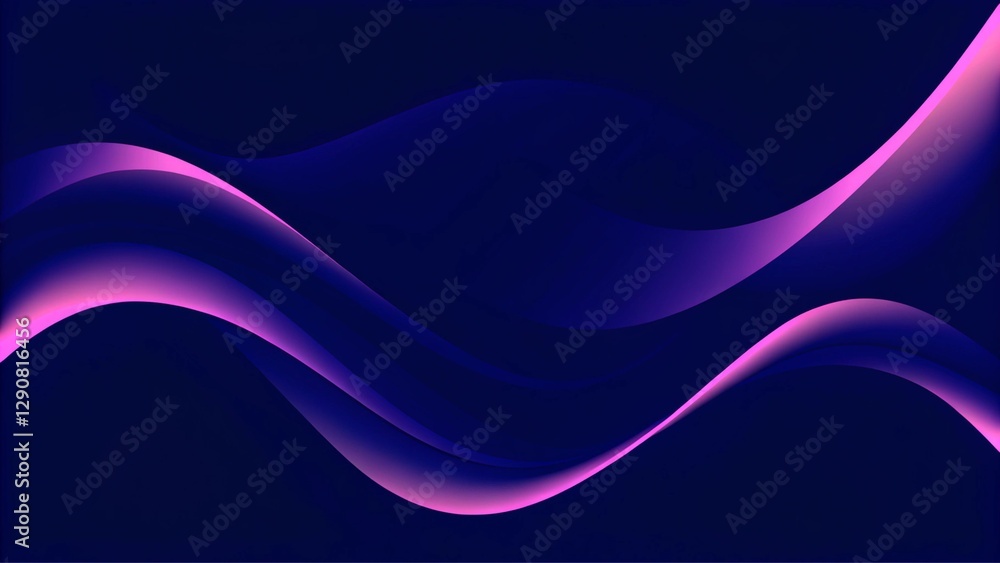 Poster abstract background with blue glowing wavy lines with technology connection concept. modern minimal 