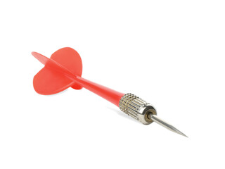 One red dart arrow isolated on white