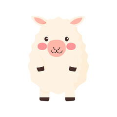 Vector Illustration of Cartoon Sheep, egg-shaped, Easter Concept
