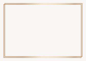 Rectangle gold frame vector