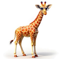 Obraz premium giraffe isolated on white background