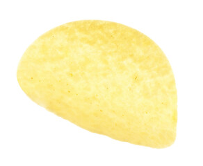 One tasty potato chip isolated on white
