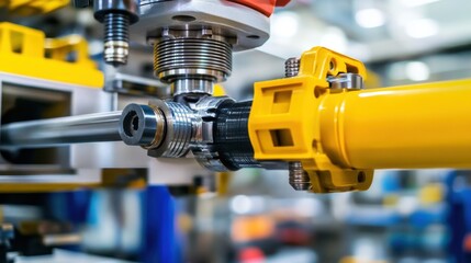 Injection molding machine producing plastic components in an advanced manufacturing facility