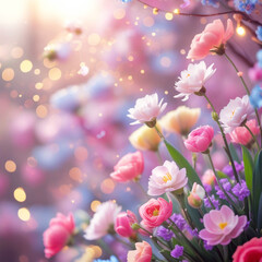 some  flowers in the garden